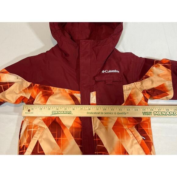 Columbia Mighty Mogul Kids Ski Jacket - Size XS (6/7) Red Orange Discounted - Picture 3 of 10